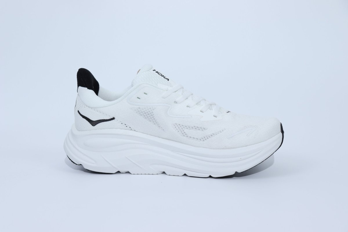 Clifton 10 - HK Unisex Sneakers - White Black - Essencials